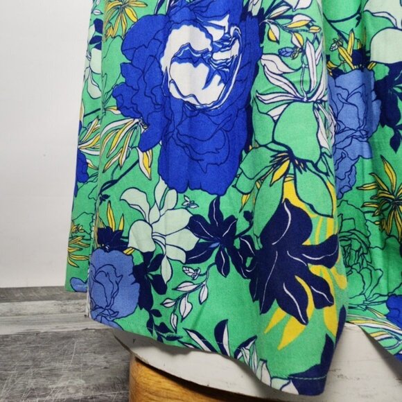 Japna Blue & Green Floral Summer Maxi Dress Size S - Picture 5 of 11